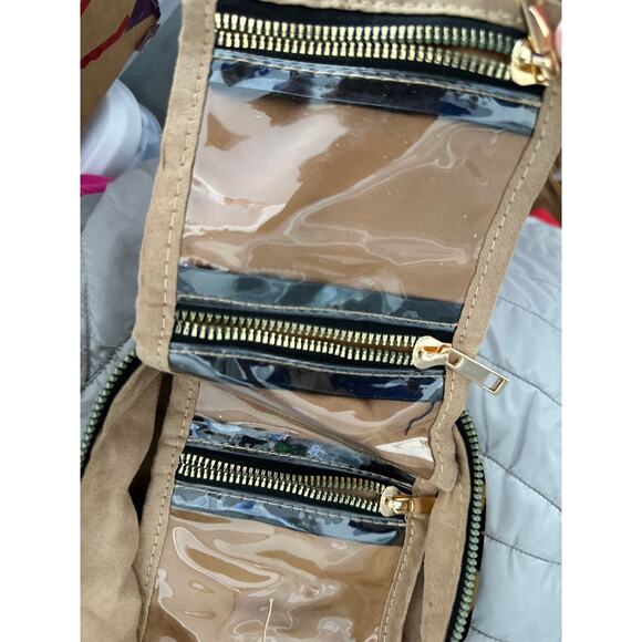 JS by Jessica Simpson Cheetah Print Jewelry Case 6" x 6" Zipper Case - Picture 5 of 10